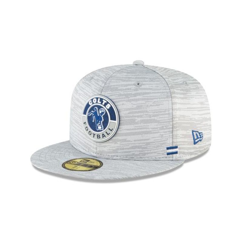 NFL Indianapolis Colts Fall Sideline Historic 59Fifty Fitted (KVF7000) - Grey New Era Caps